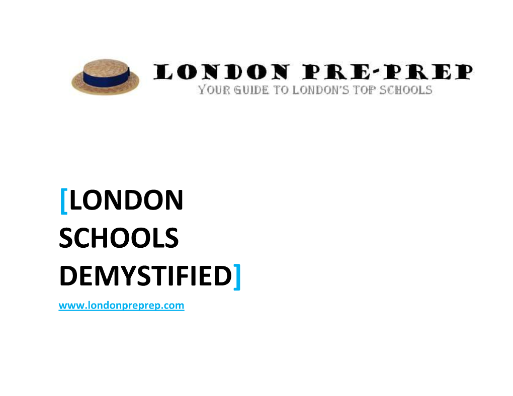 London Schools Demystified]