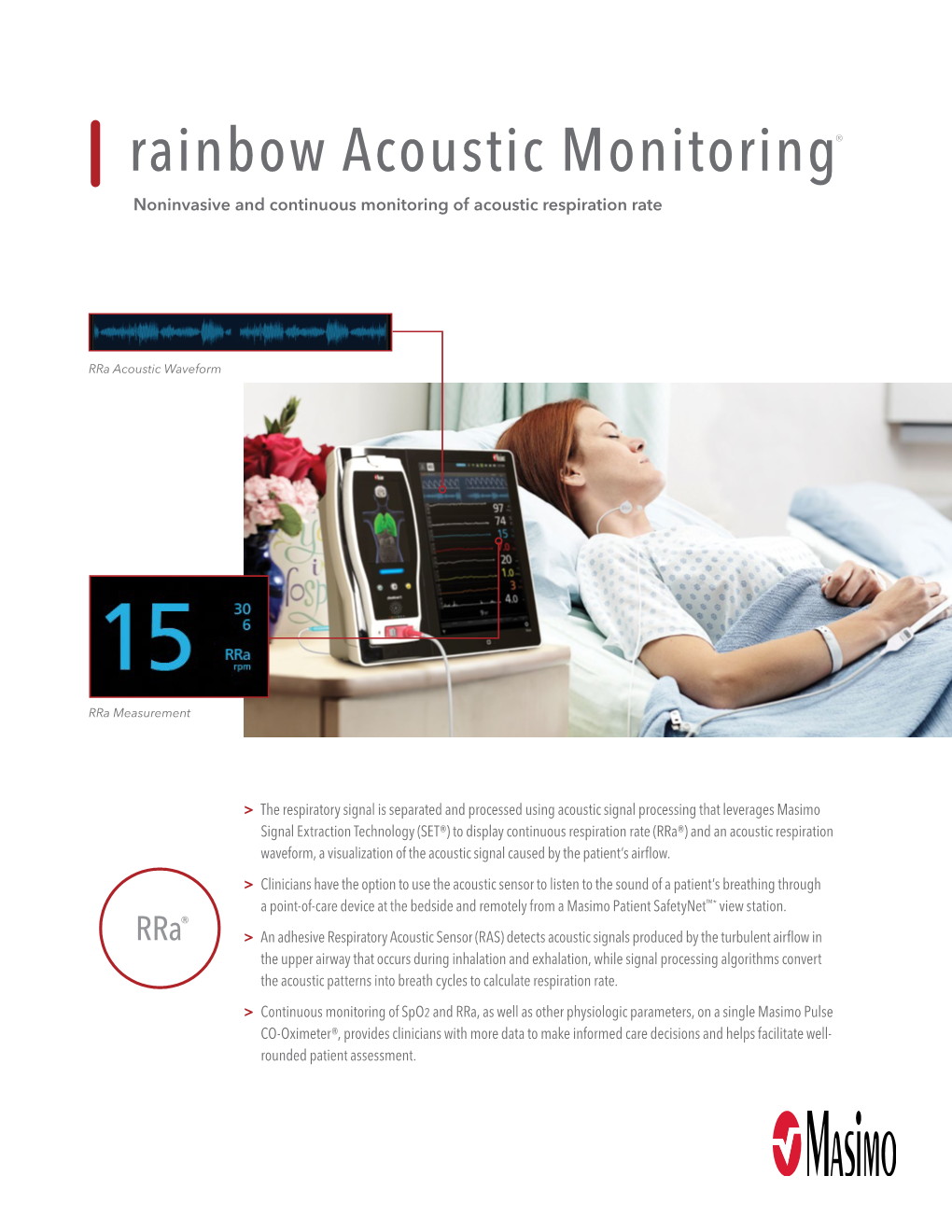 Rainbow Acoustic Monitoring® Noninvasive and Continuous Monitoring of Acoustic Respiration Rate