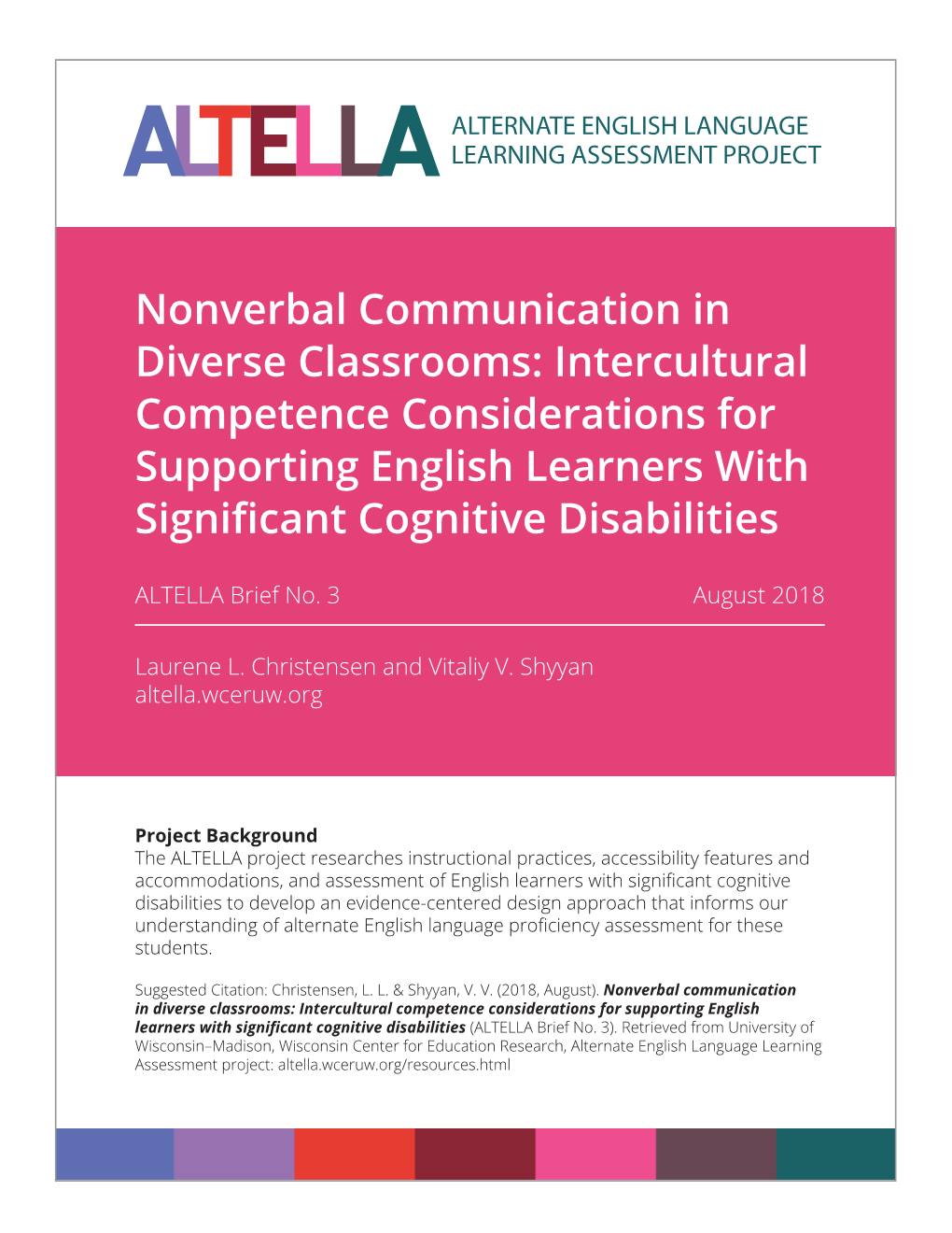 Nonverbal Communication in Diverse Classrooms: Intercultural Competence Considerations for Supporting English Learners with Significant Cognitive Disabilities