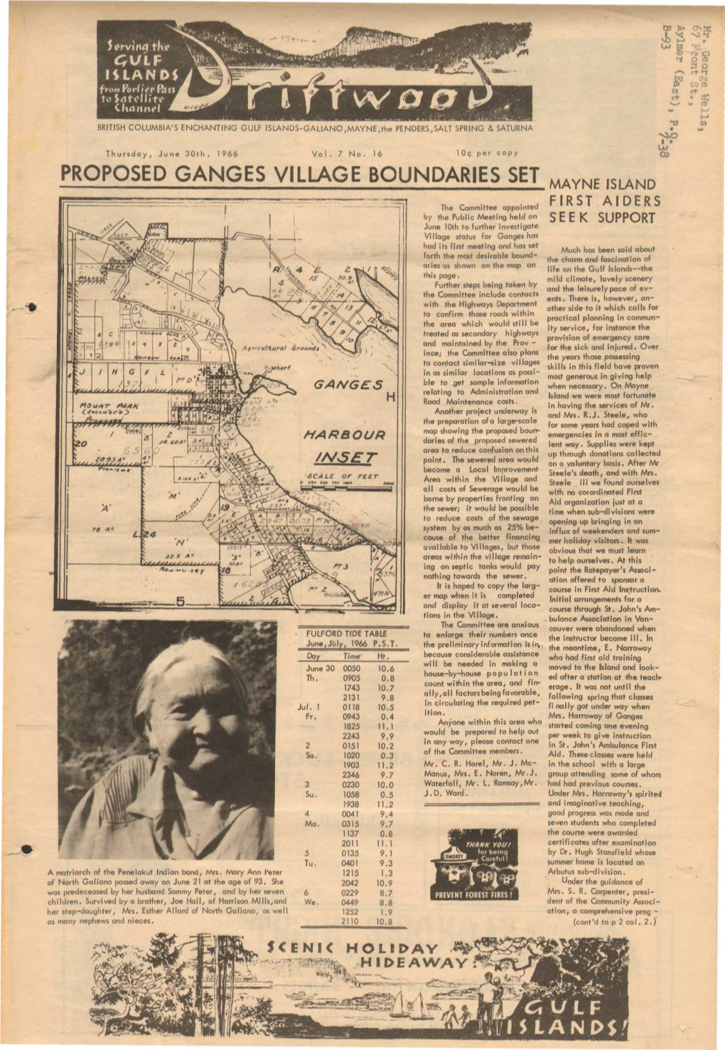 Proposed Ganges Village Boundaries Setmayne Island