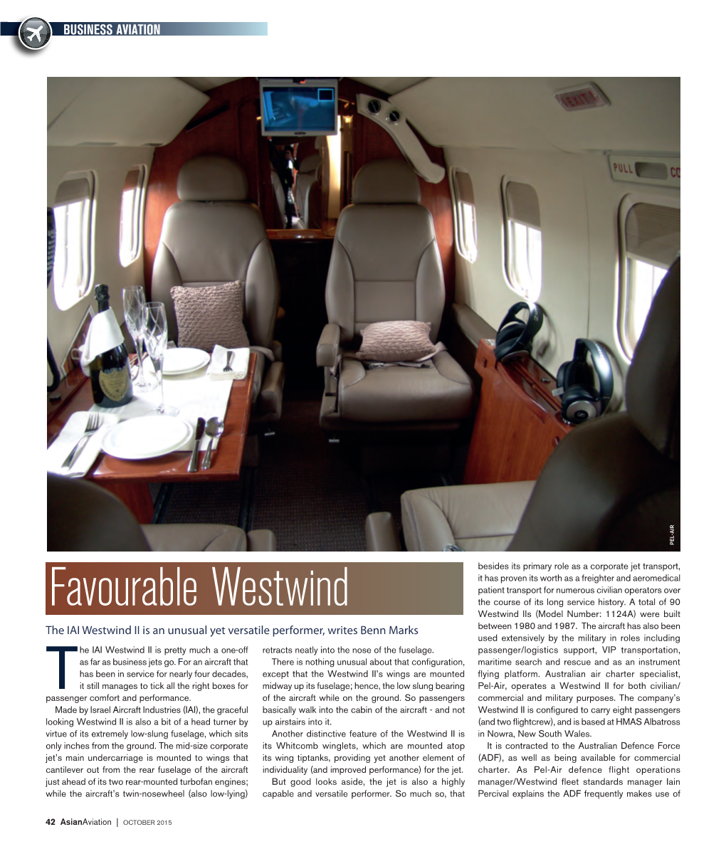 Favourable Westwind the Course of Its Long Service History