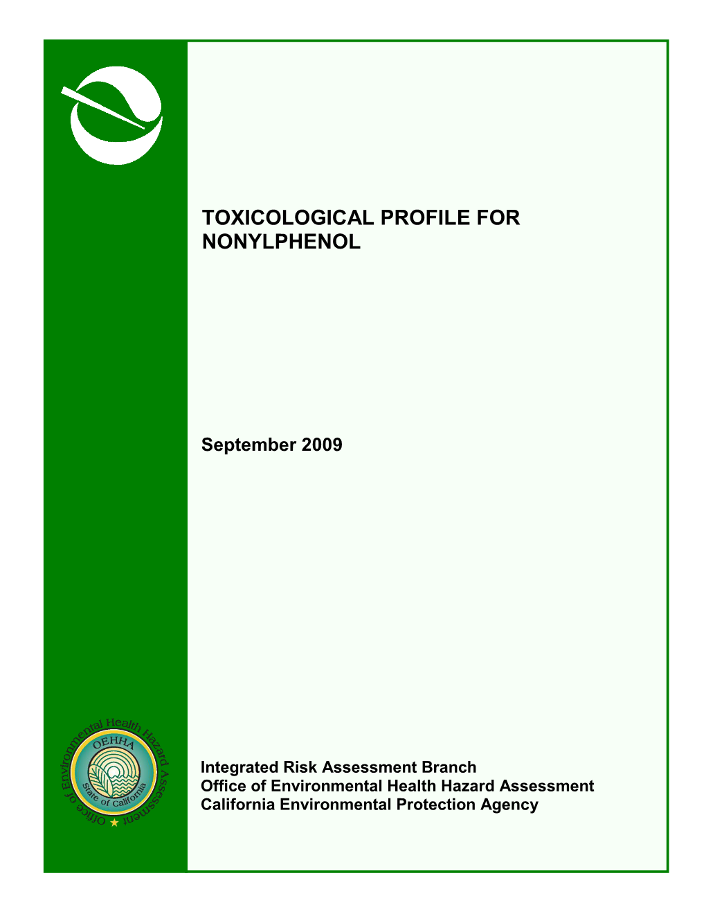 Toxicological Profile for Nonylphenol