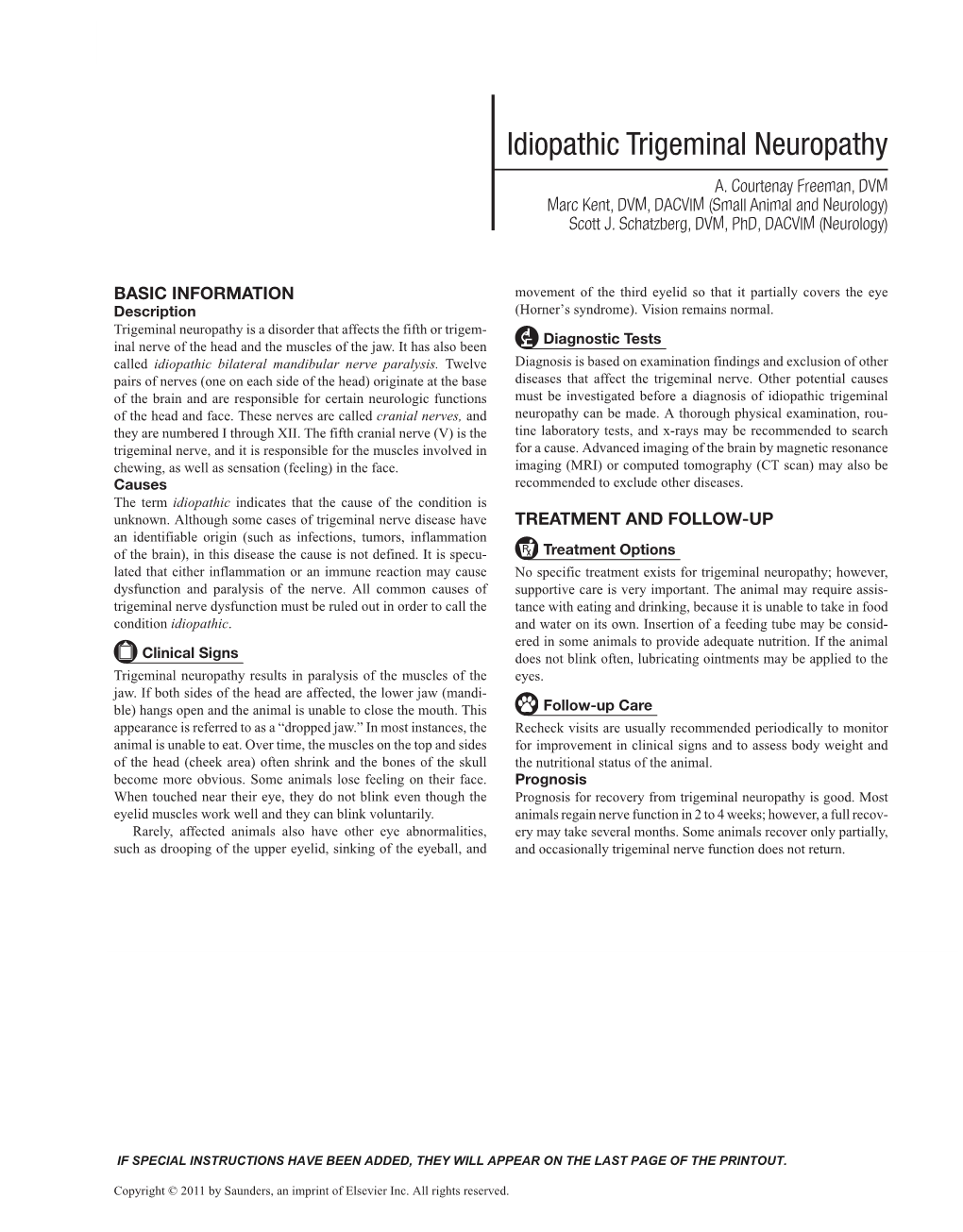 Idiopathic Trigeminal Neuropathy