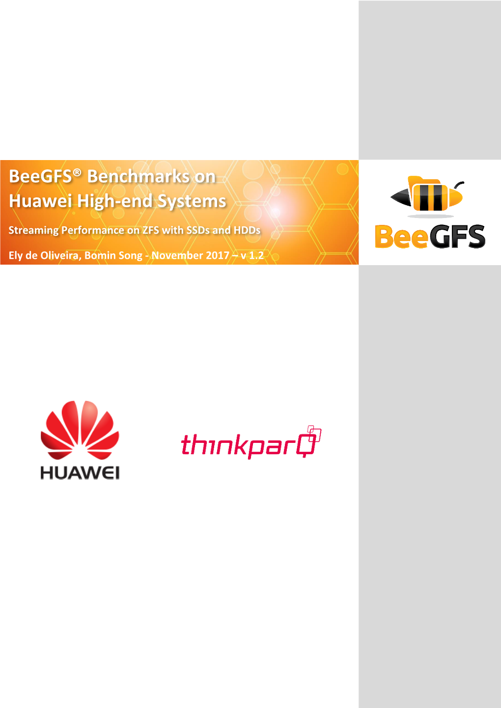 Beegfs® Benchmarks on Huawei High-End Systems