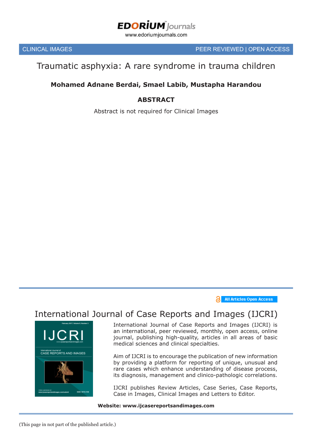 (IJCRI) Traumatic Asphyxia