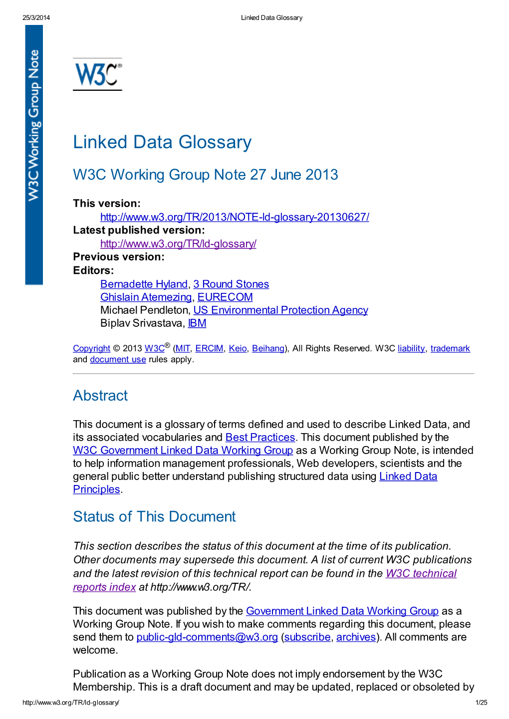 Linked Data Glossary