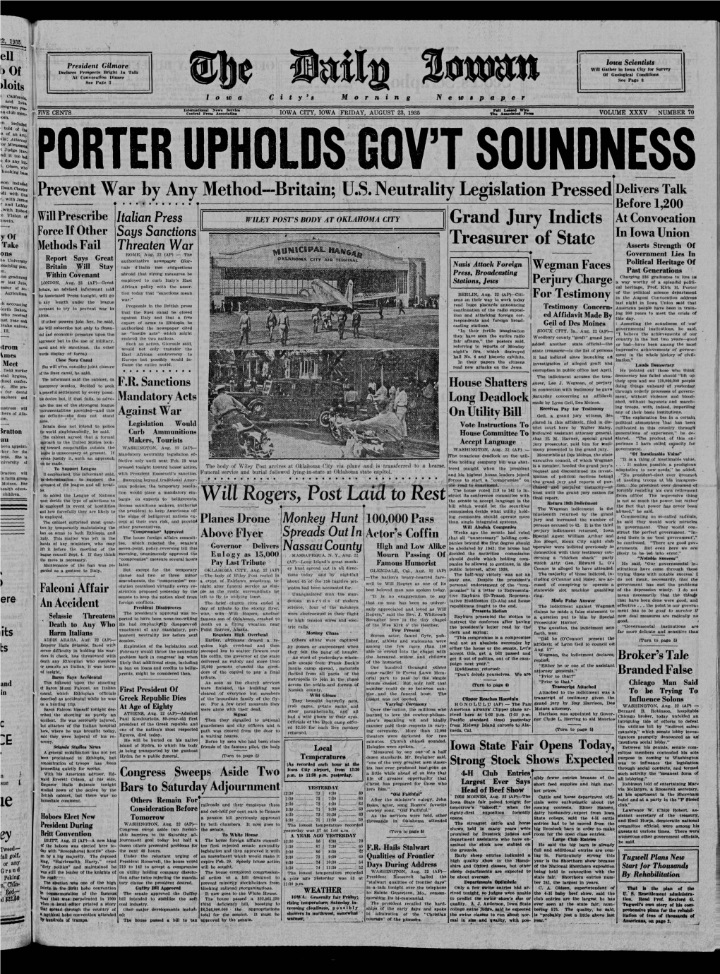 Daily Iowan (Iowa City, Iowa), 1935-08-23