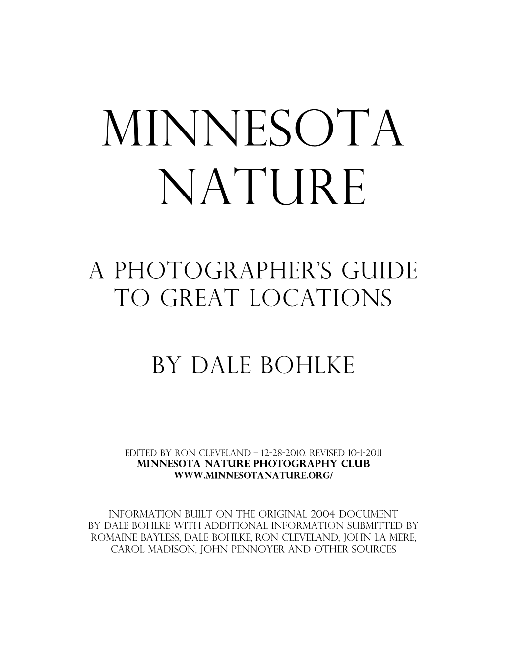 Minnesota Nature Photography Club