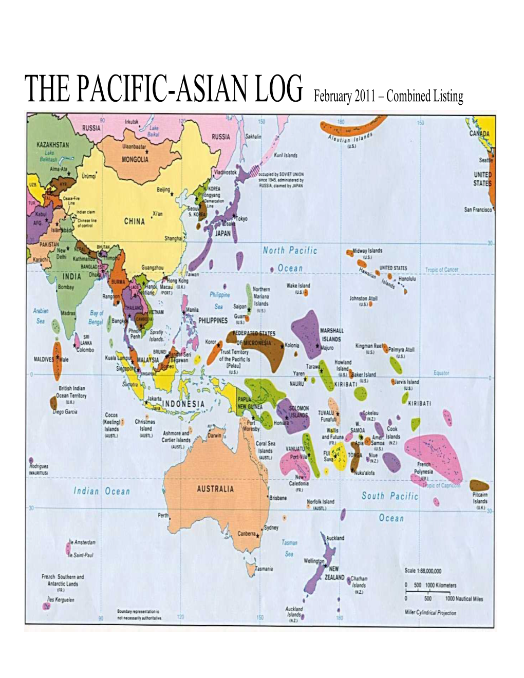 THE PACIFIC-ASIAN LOG February 2011 – Combined Listing