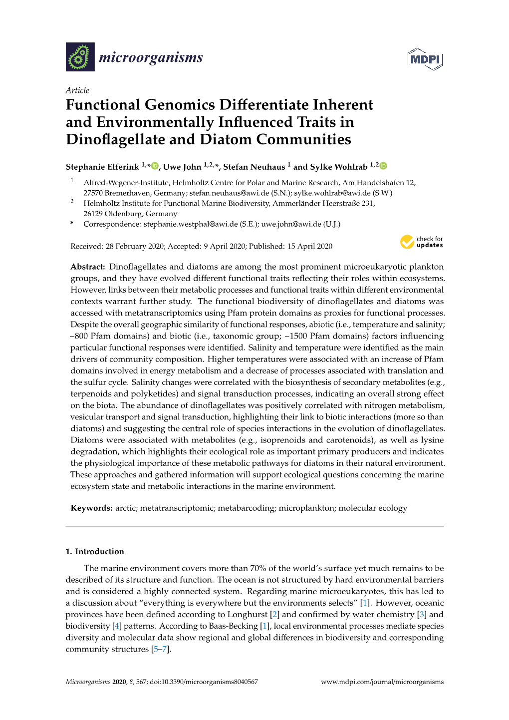 Functional Genomics Differentiate Inherent and Environmentally