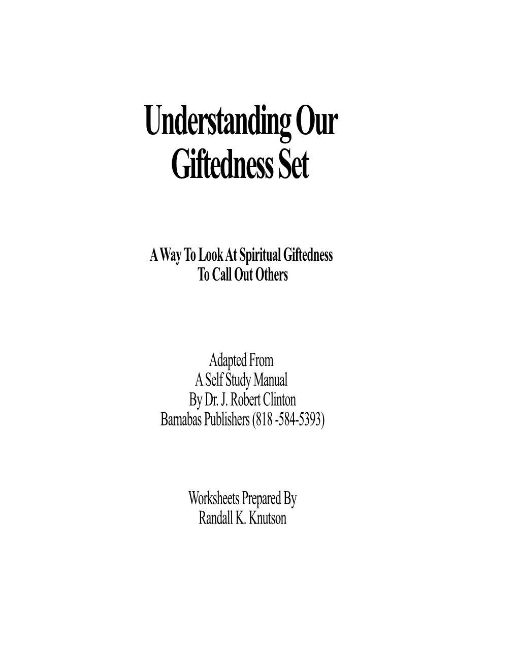 Understanding Our Giftedness Set