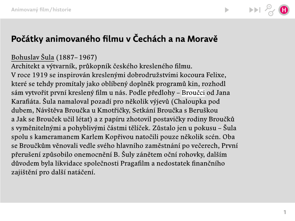 Počátky Animovaného Filmu V Čechách a Na Moravě