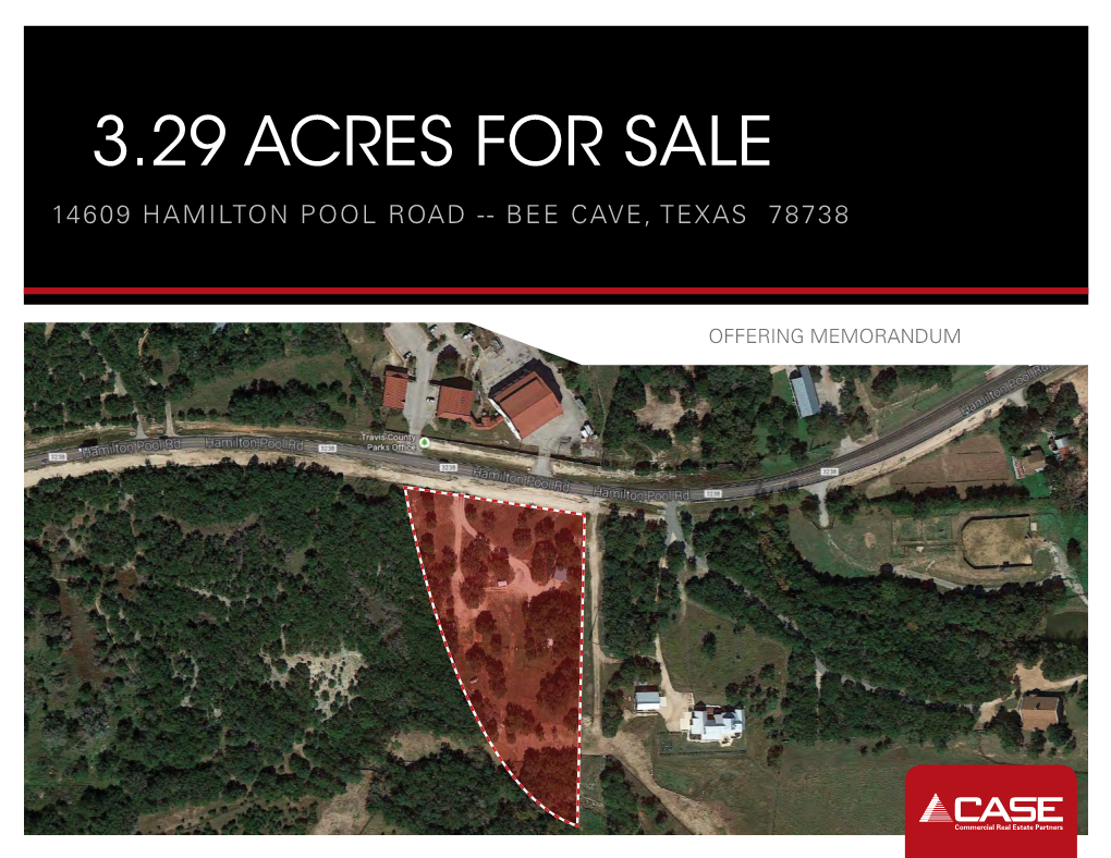 ±3.29 Acres for Sale 14609 Hamilton Pool Road -- Bee Cave, Texas 78738