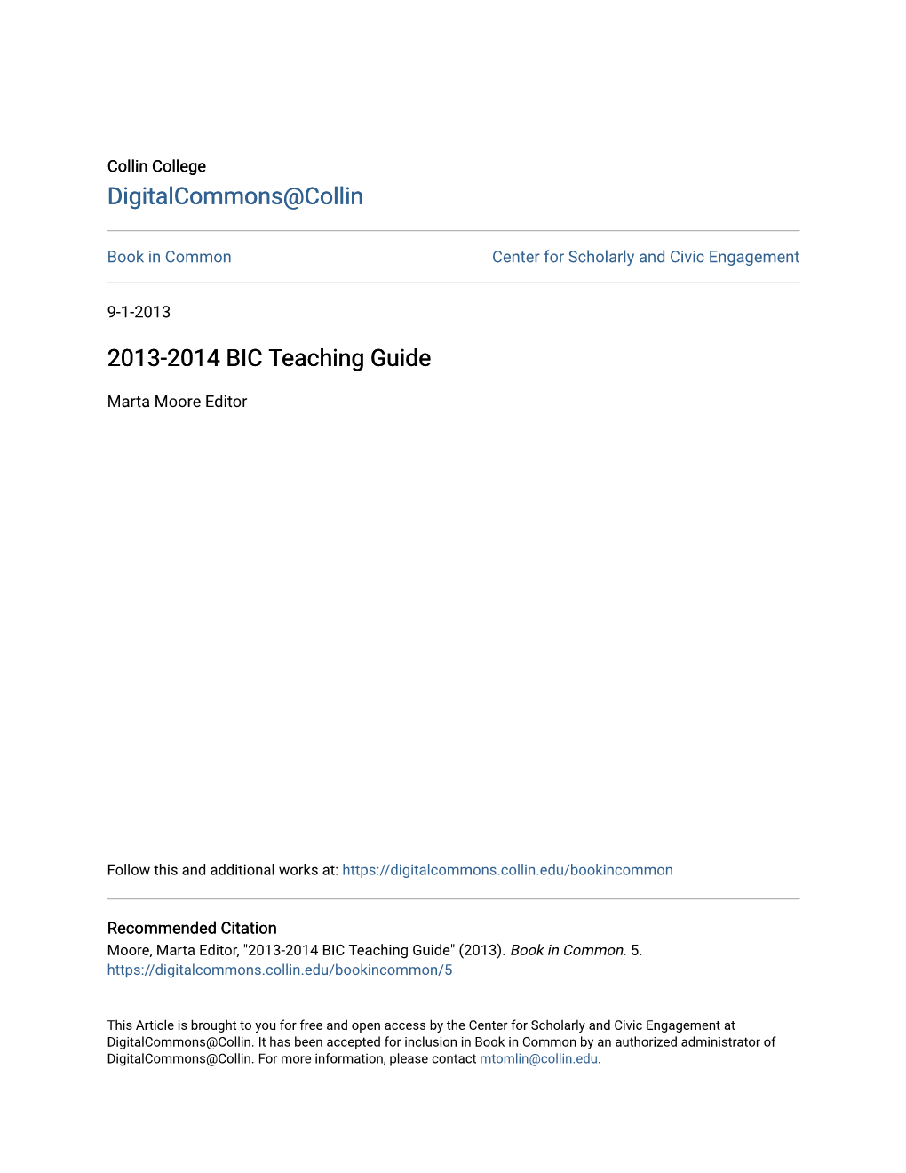 2013-2014 BIC Teaching Guide