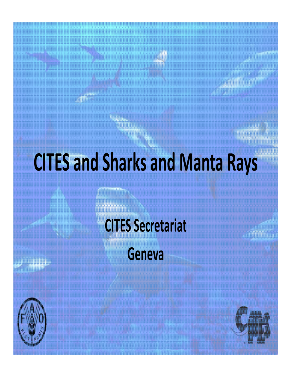 CITES and Sharks and Manta Rays