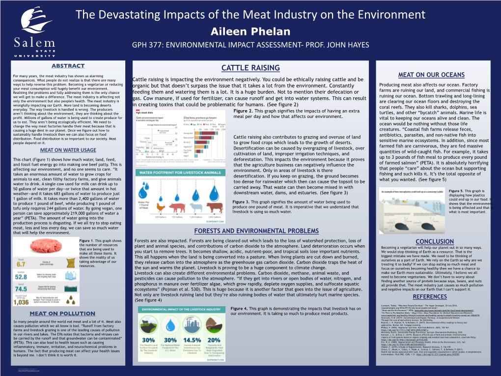 The Devastating Impacts of the Meat Industry on the Environment Aileen Phelan GPH 377: ENVIRONMENTAL IMPACT ASSESSMENT- PROF