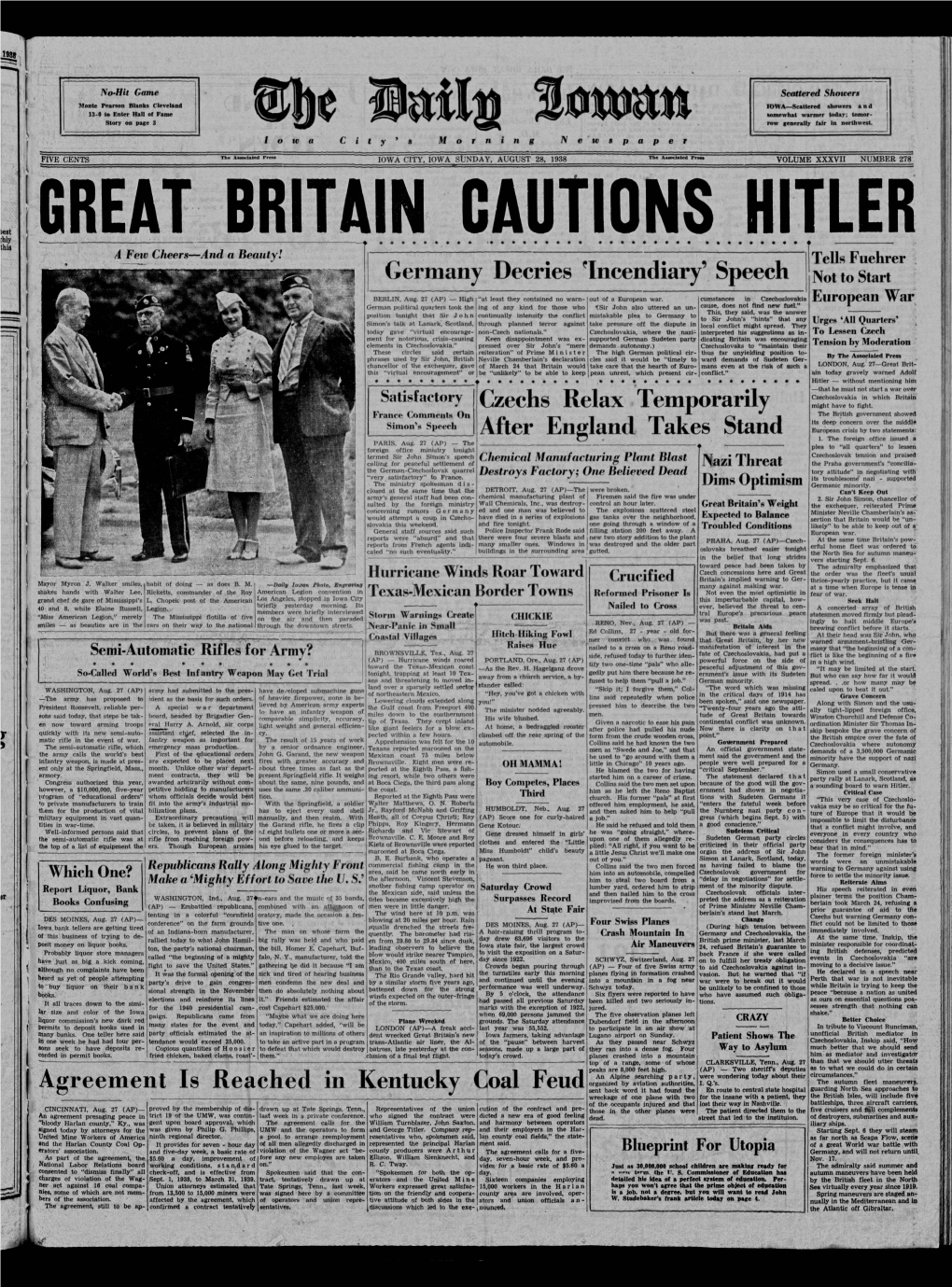 Daily Iowan (Iowa City, Iowa), 1938-08-28