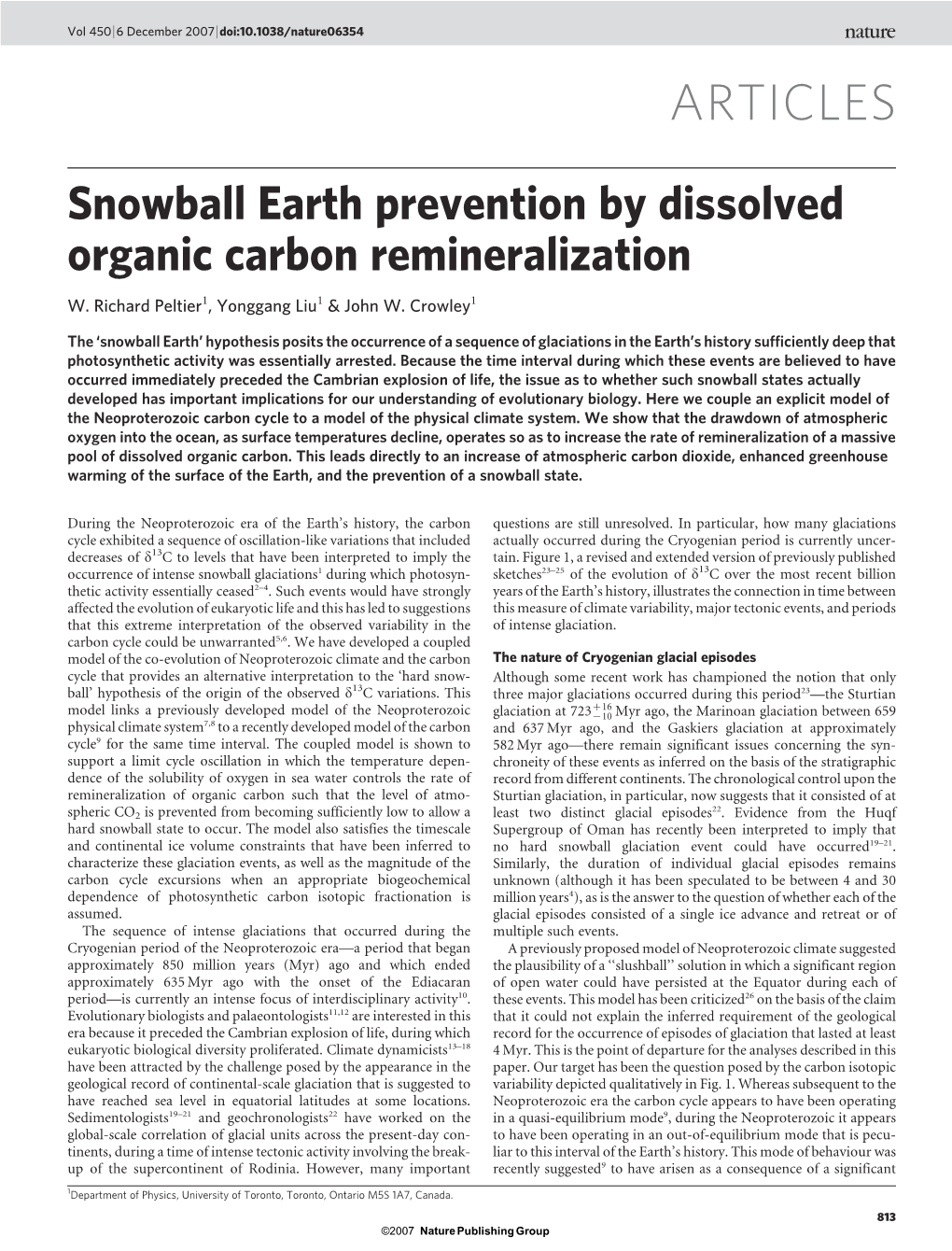 Snowball Earth Prevention by Dissolved Organic Carbon Remineralization