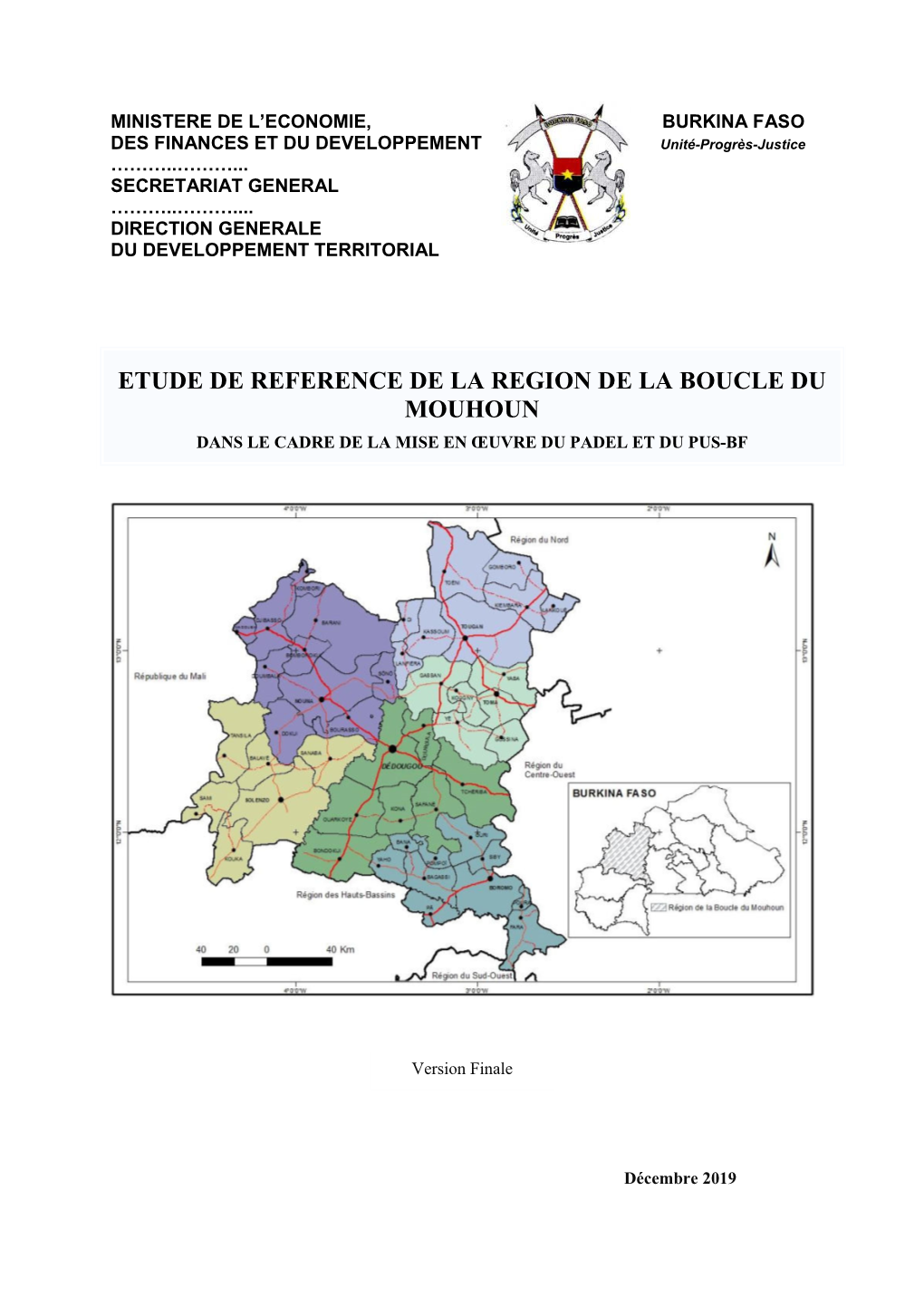 Etude De Reference De La Region De La Boucle Du Mouhoun Dans Le Cadre De La Mise En Œuvre Du Padel Et Du Pus-Bf