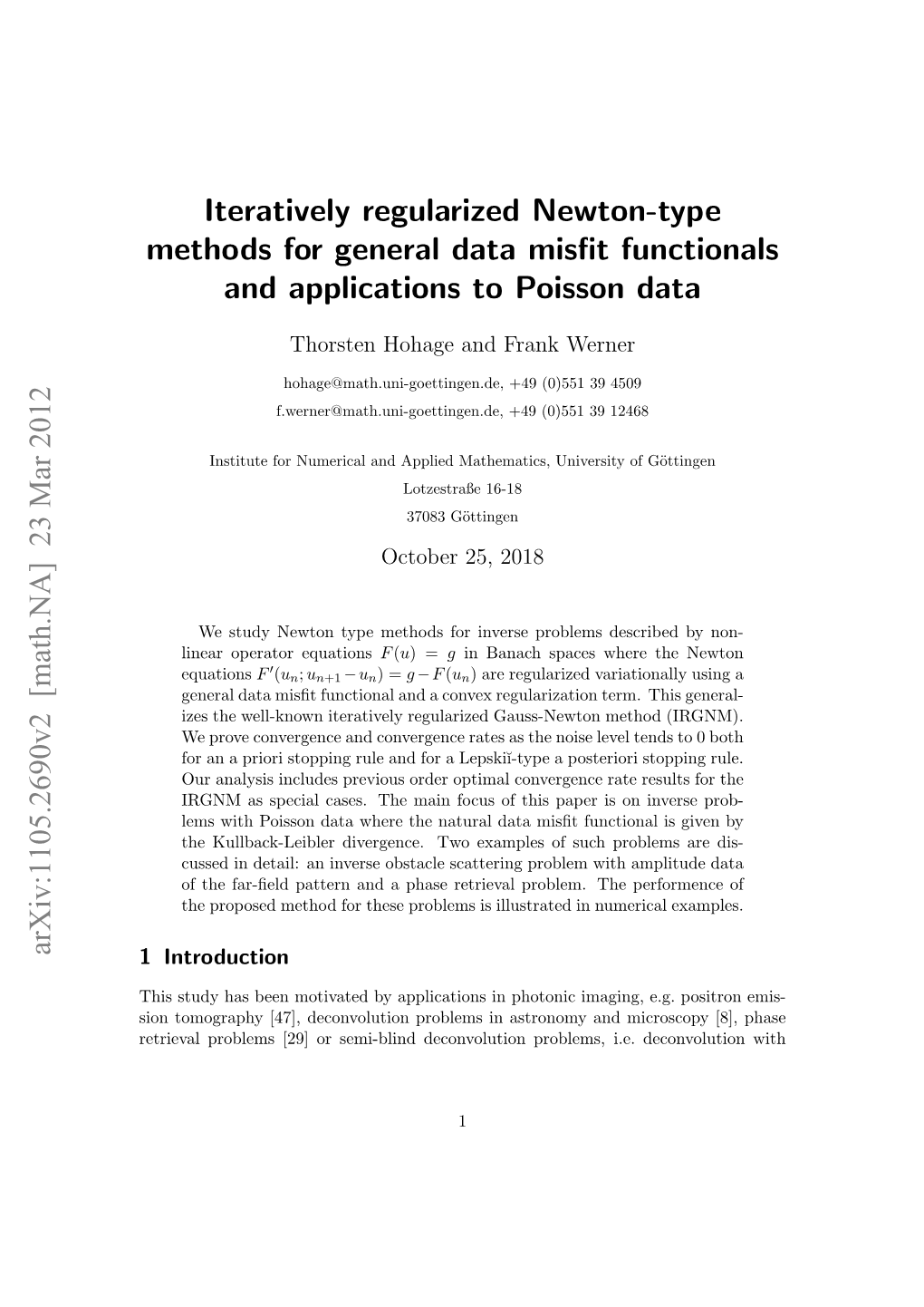 Iteratively Regularized Newton-Type Methods for General Data Misfit