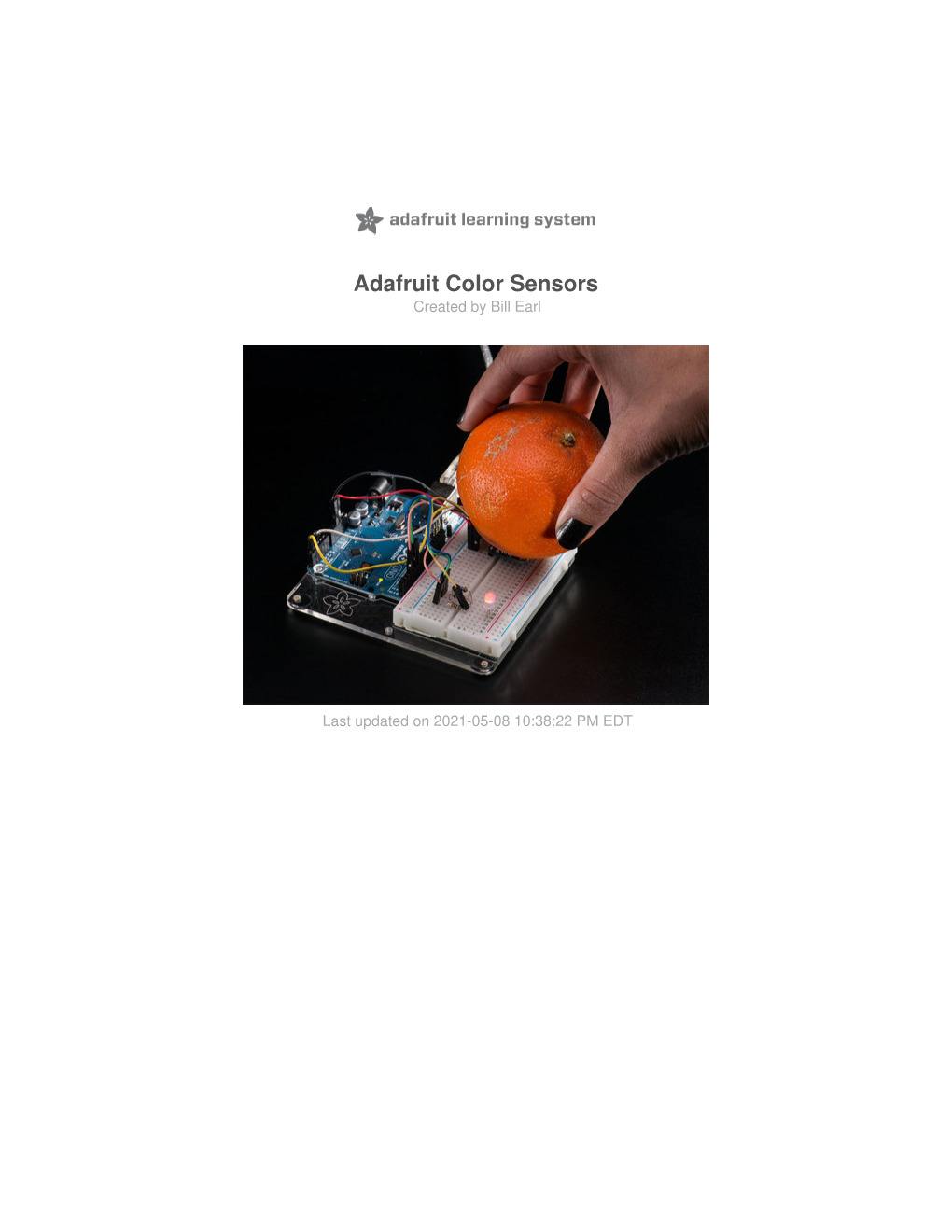 Adafruit Color Sensors Created by Bill Earl