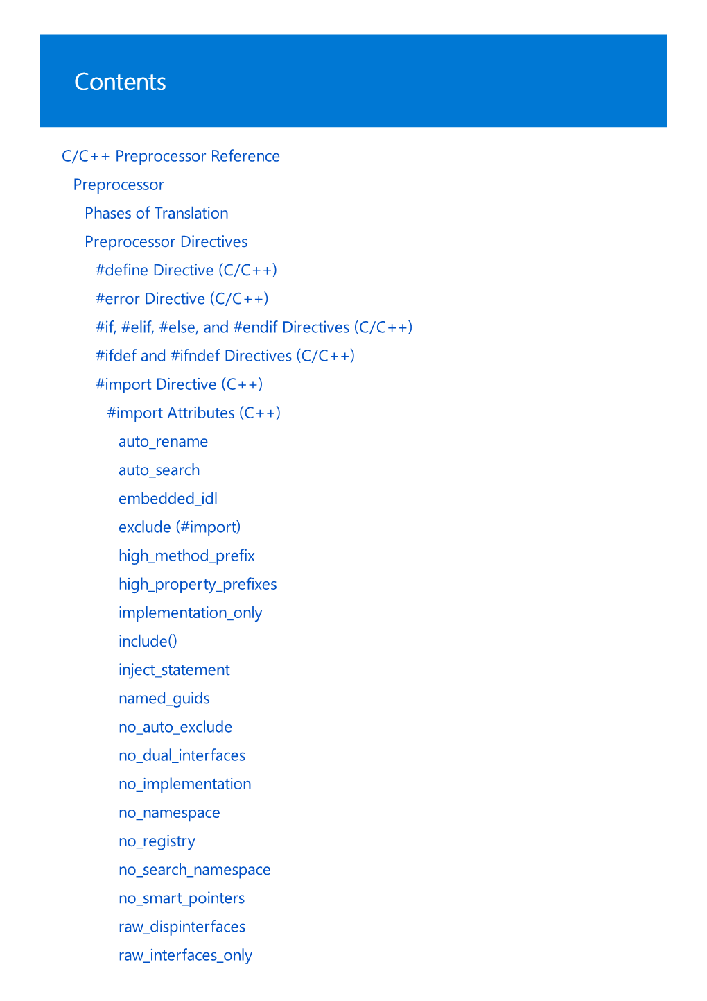 C/C++ Preprocessor Reference