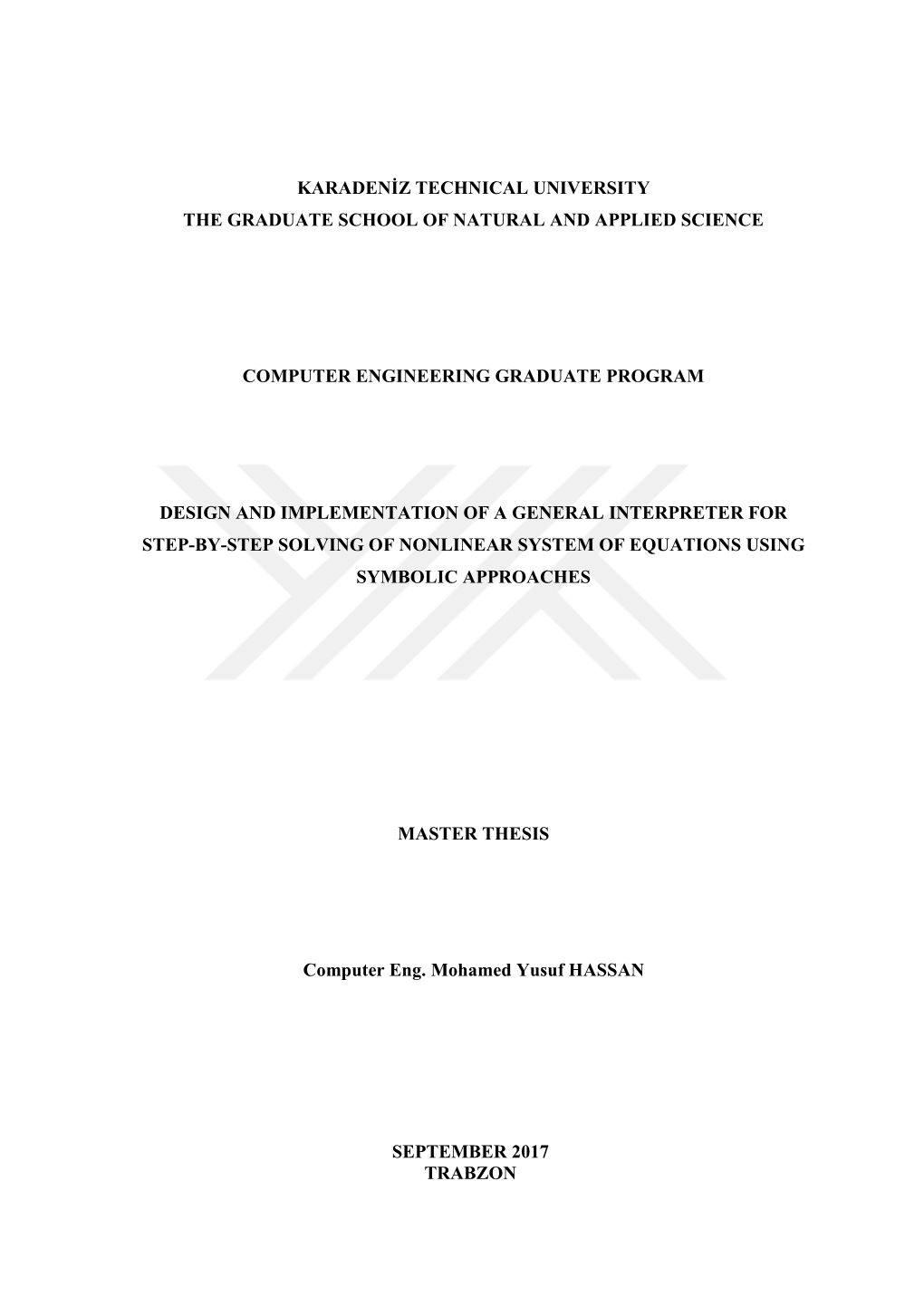 Master Thesis