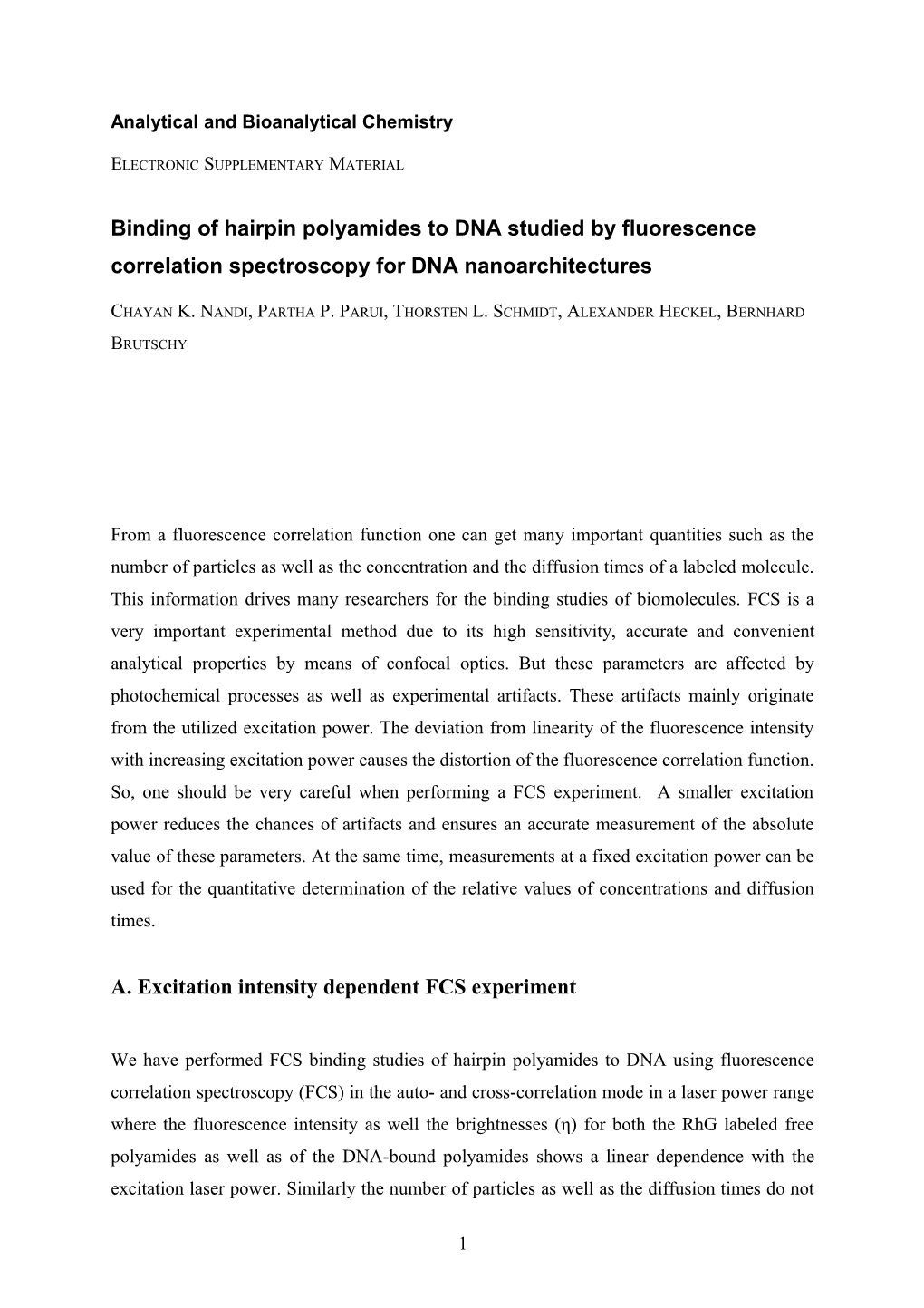 Analytical and Bioanalytical Chemistry