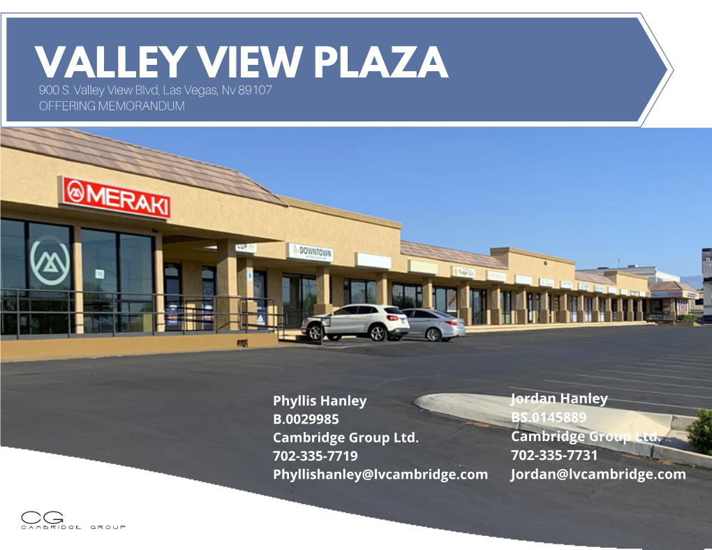 Valley View Plaza (The Property), a 21,602 Square Foot Retail Project in Las 1980 Vegas, Nevada