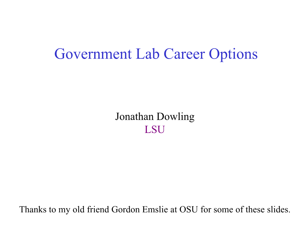 Government Lab Career Options