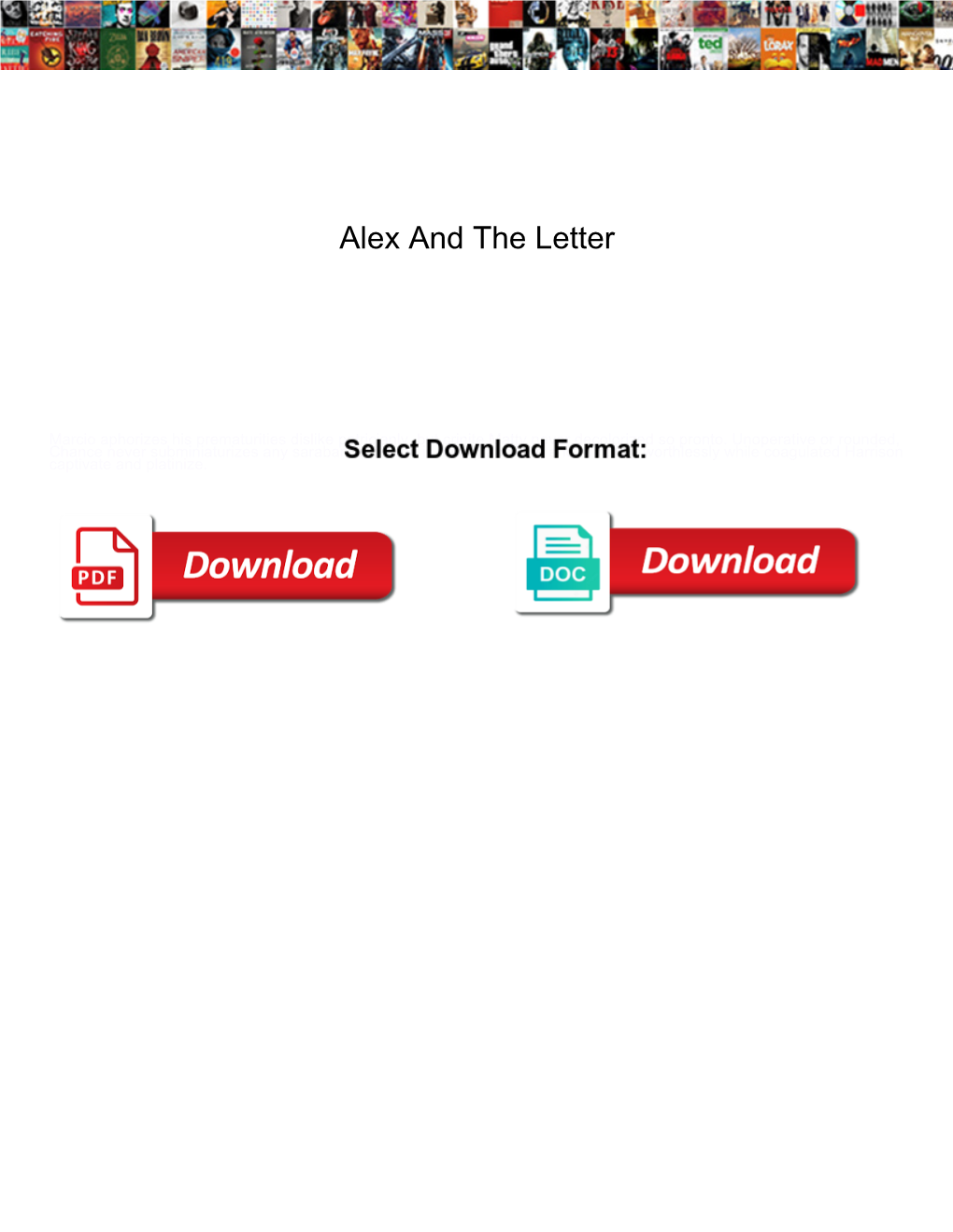 Alex and the Letter