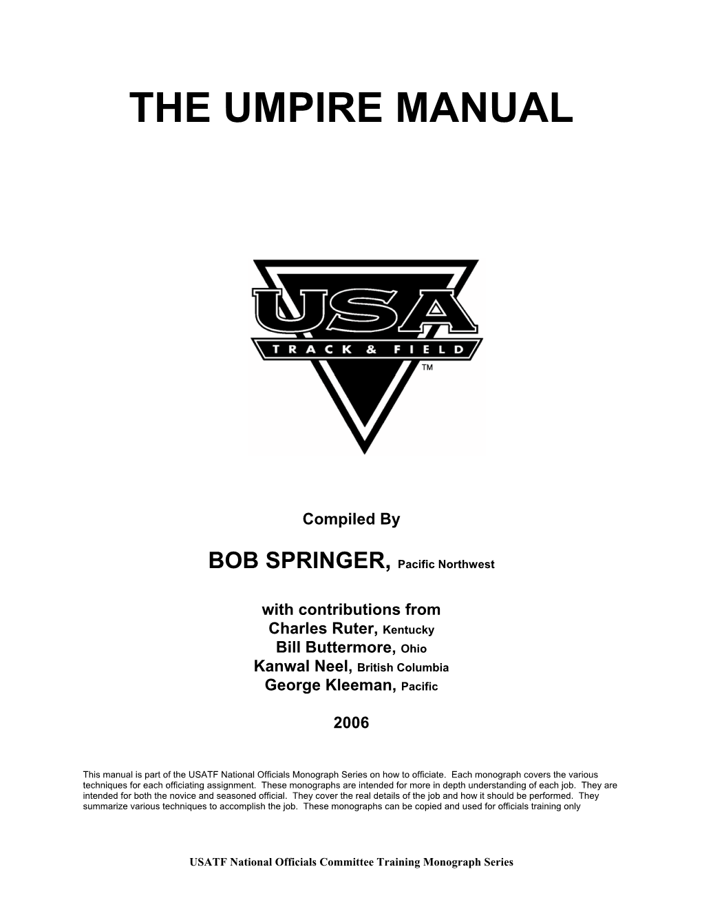 The Umpire Manual