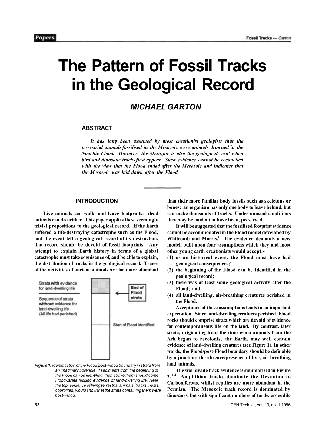 The Pattern of Fossil Tracks in the Geological Record