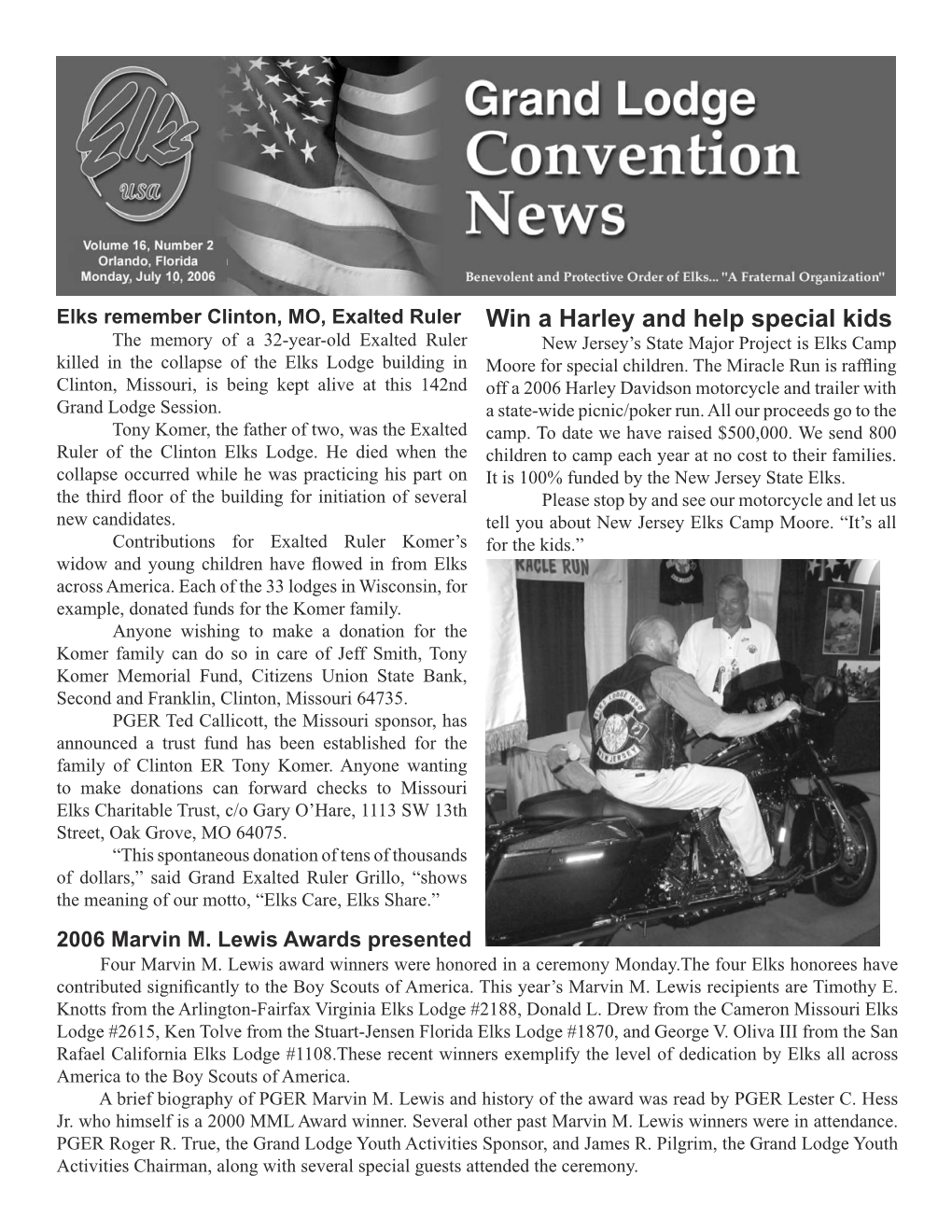 Win a Harley and Help Special Kids