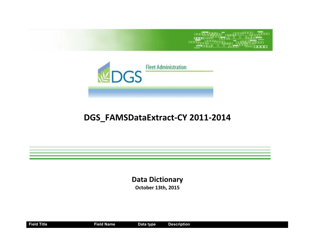 DGS Famsdataextract-CY 2011-2014