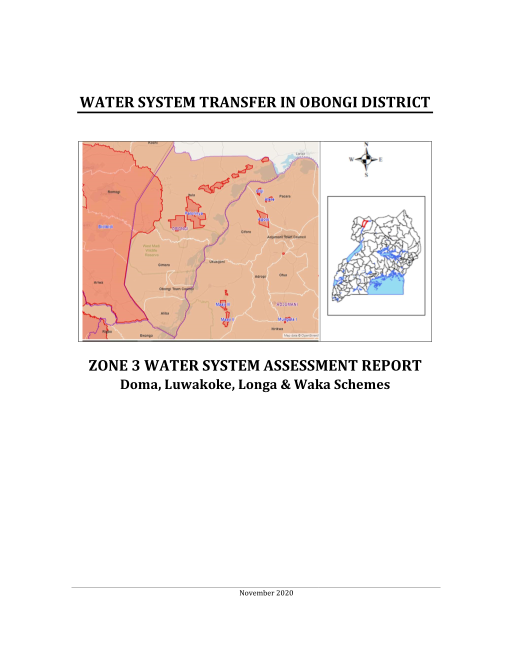 Water System Transfer in Obongi District Zone 3