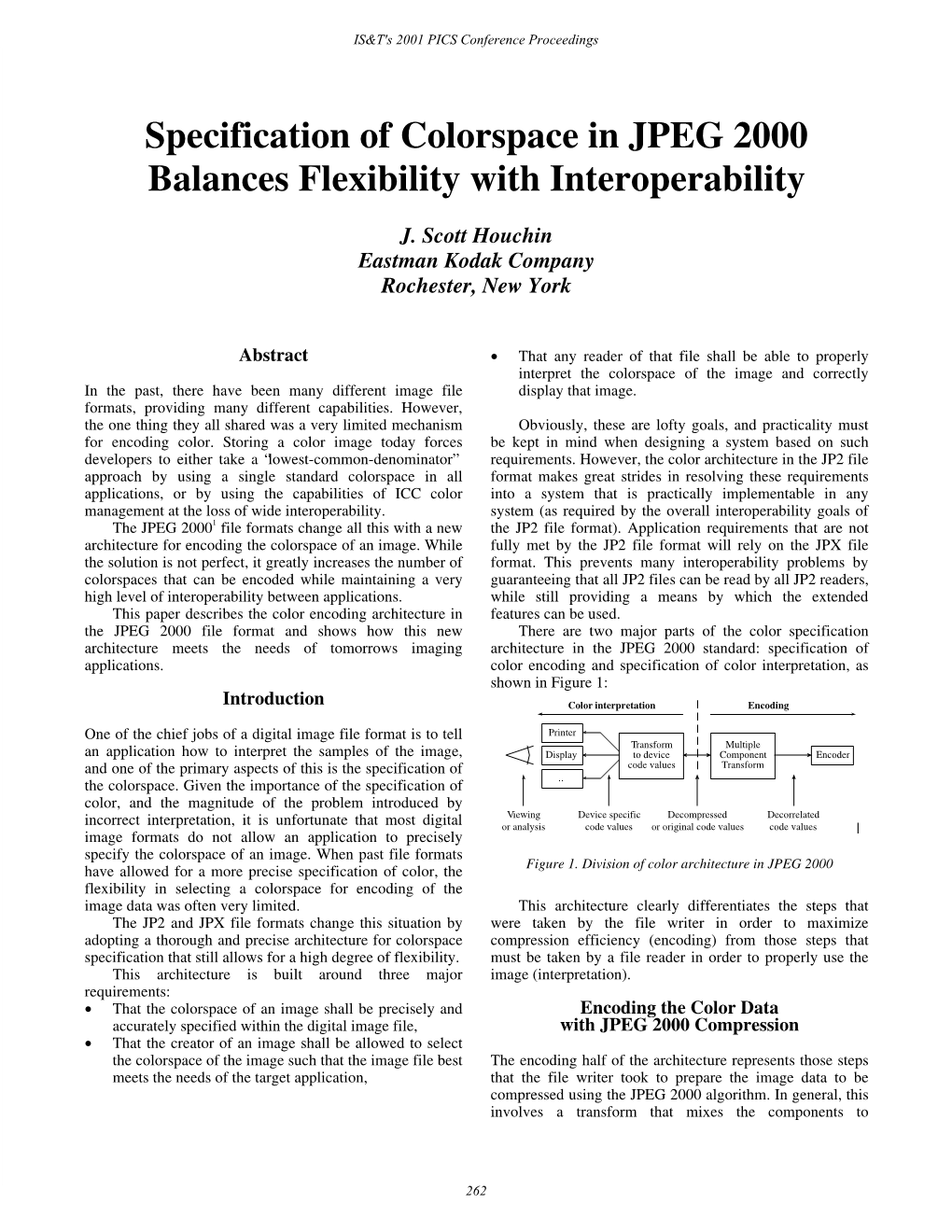 Specification of Colorspace in JPEG 2000 Balances Flexibility with Interoperability