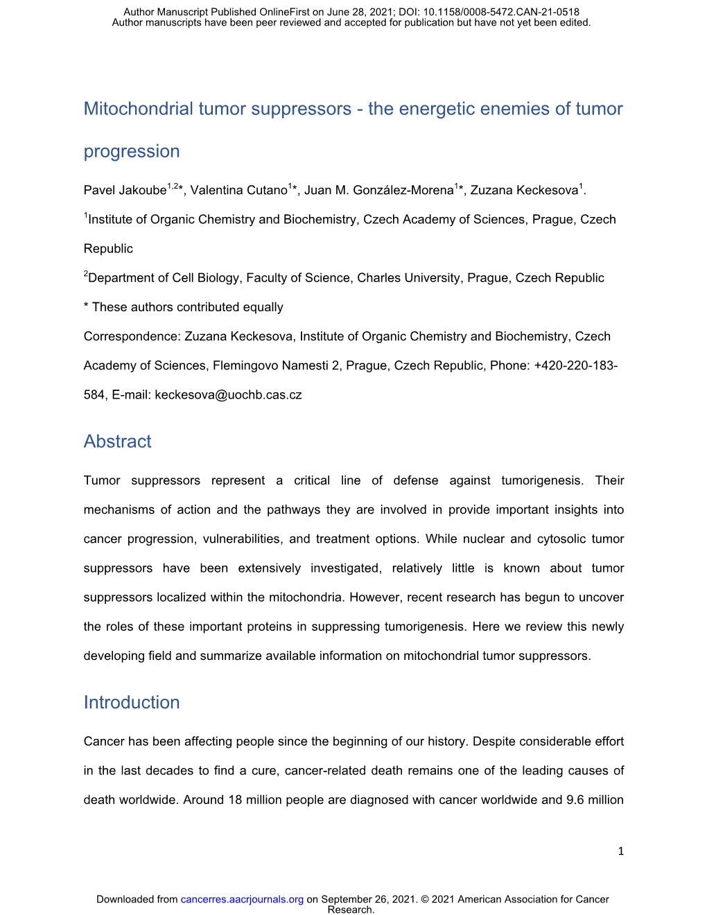 The Energetic Enemies of Tumor Progression