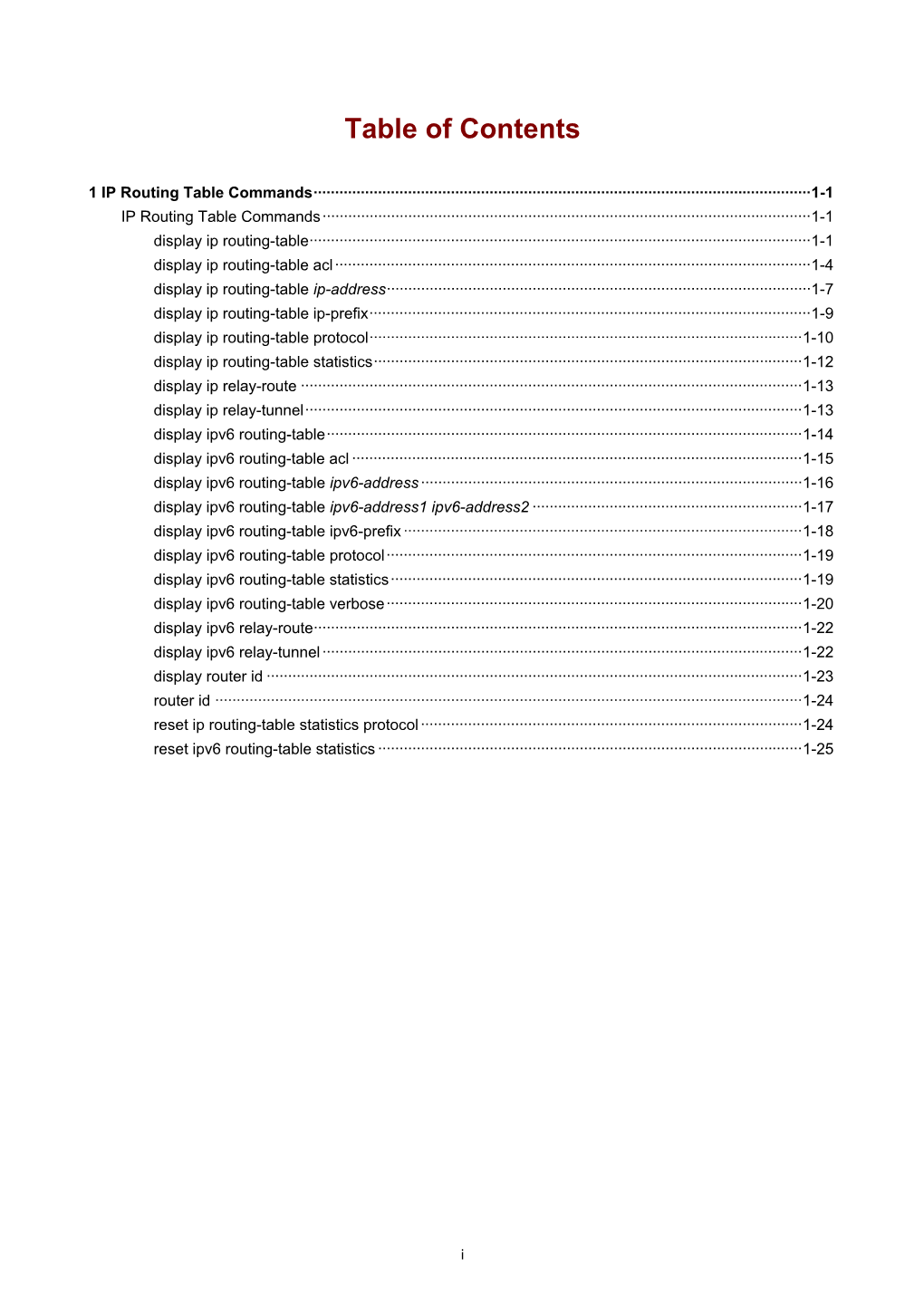 01-IP Routing Table Display Commands