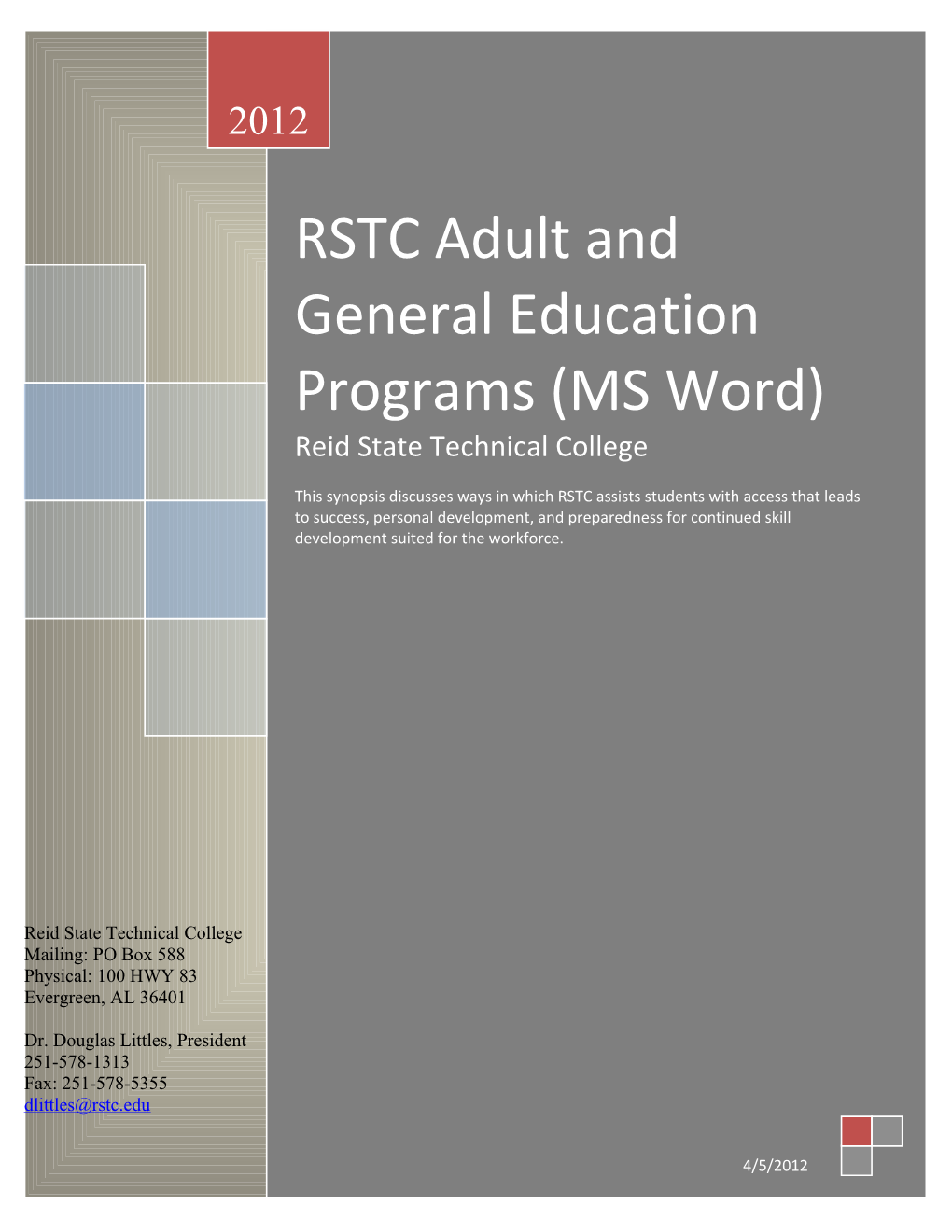 RSTC Adult and General Education Programs (MS Word)