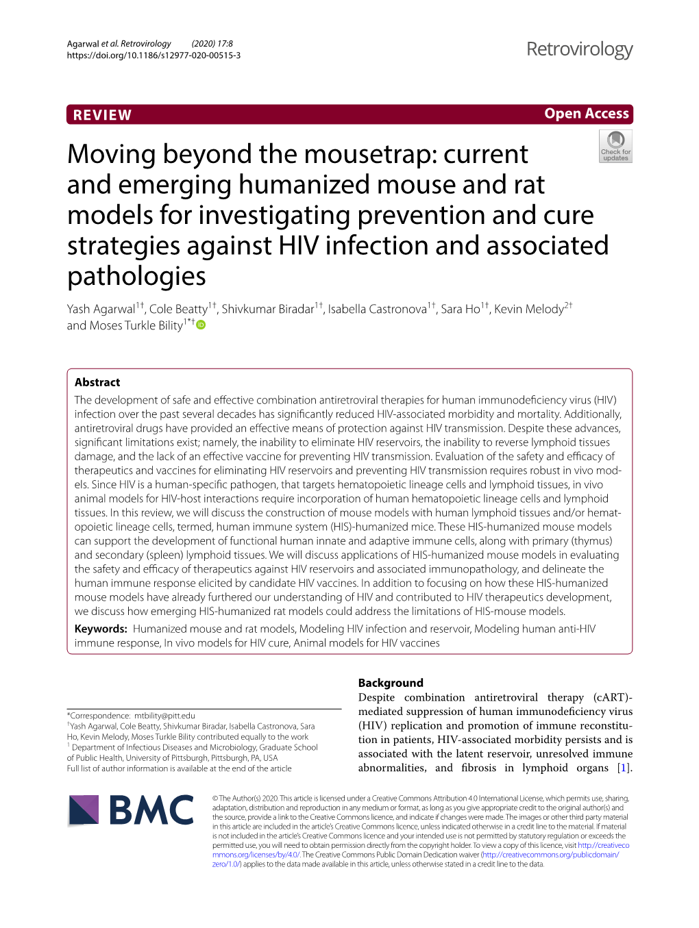 Current and Emerging Humanized Mouse and Rat Models For