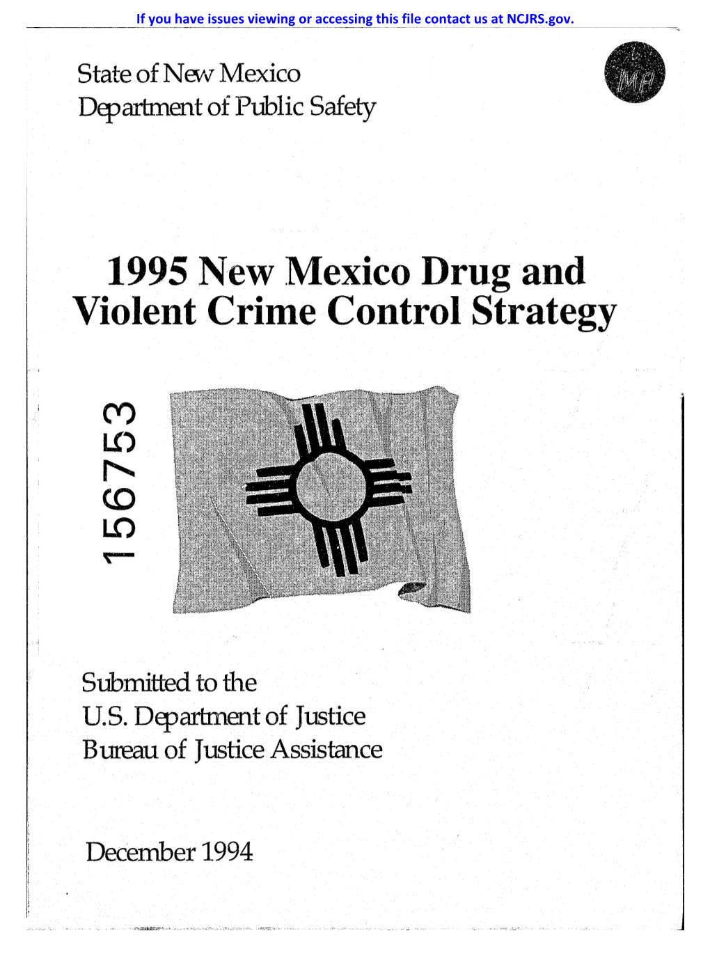 1995 New Mexico Drug and Violent Crime Control Strategy