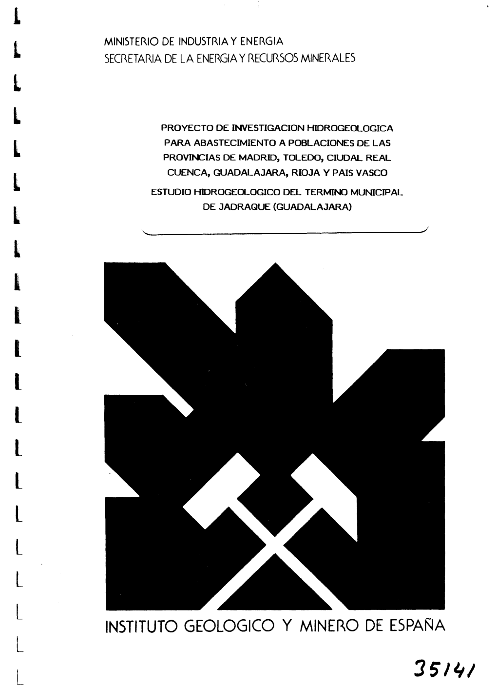 Instituto Geologico Y Minero De España L L Memoria