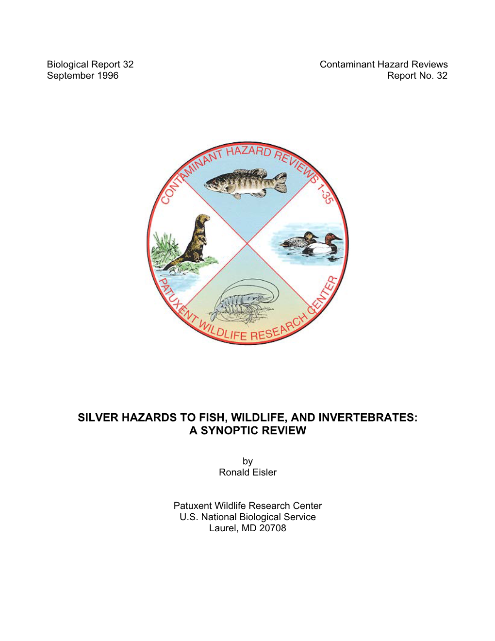 Silver Hazards to Fish, Wildlife, and Invertebrates: a Synoptic Review