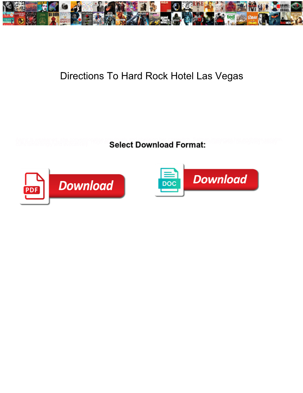 Directions to Hard Rock Hotel Las Vegas