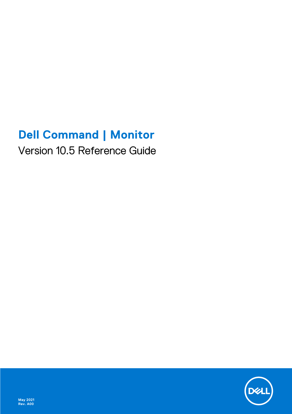 Dell Command | Monitor Version 10.5 Reference Guide