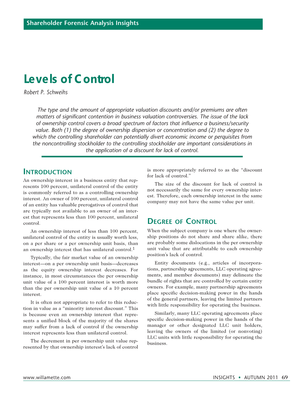 Levels of Control Robert P