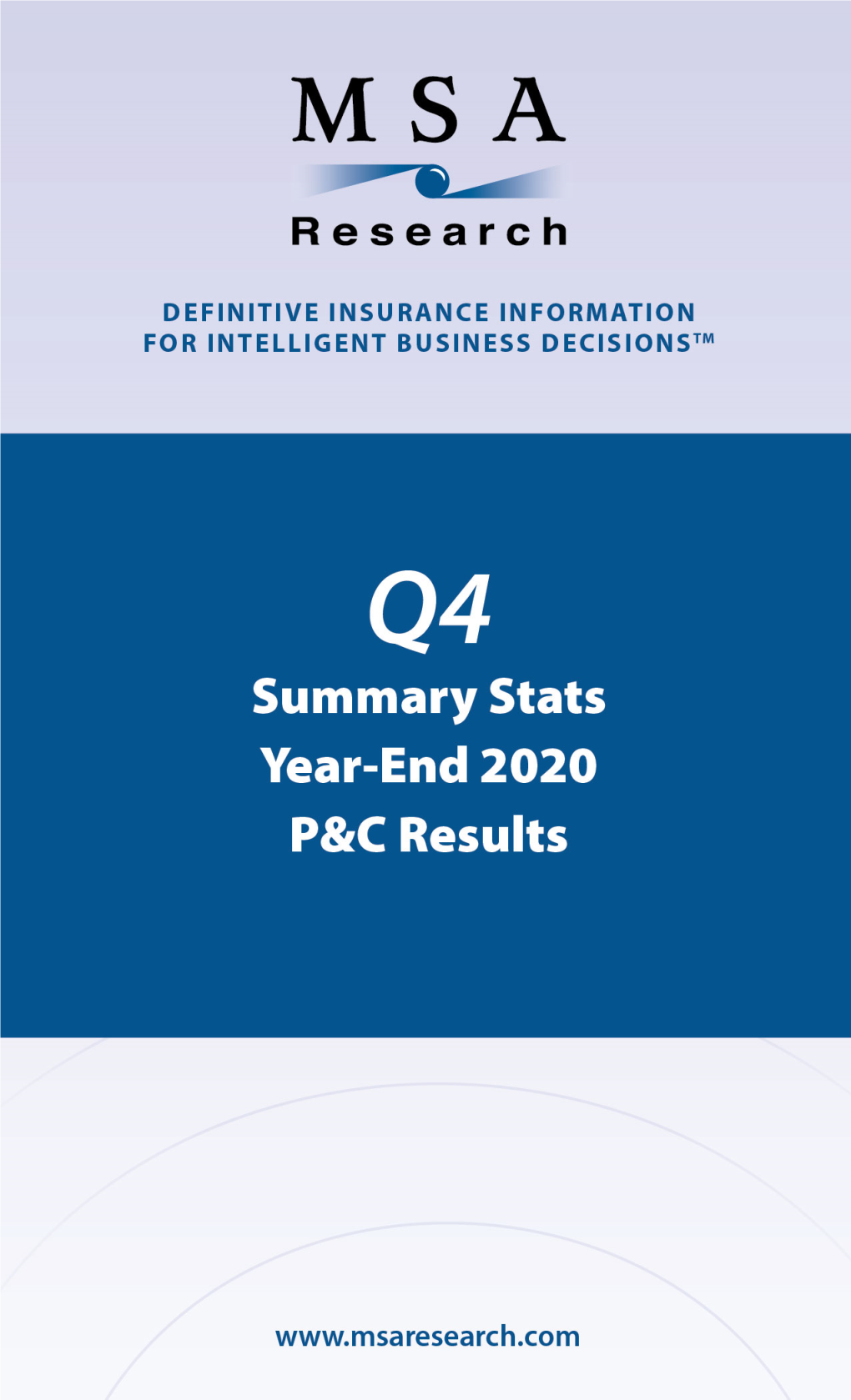 Summarized Year-End 2020 Canadian P&C Results