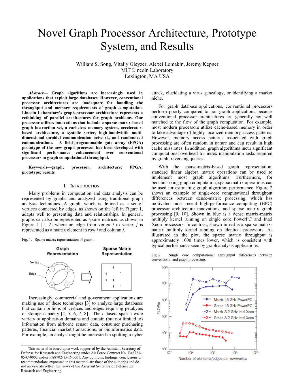 Novel Graph Processor Architecture, Prototype System, and Results