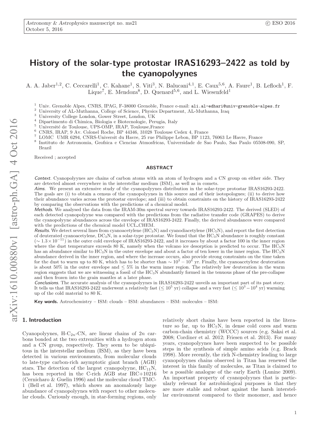 History of the Solar-Type Protostar IRAS16293-2422 As Told by The